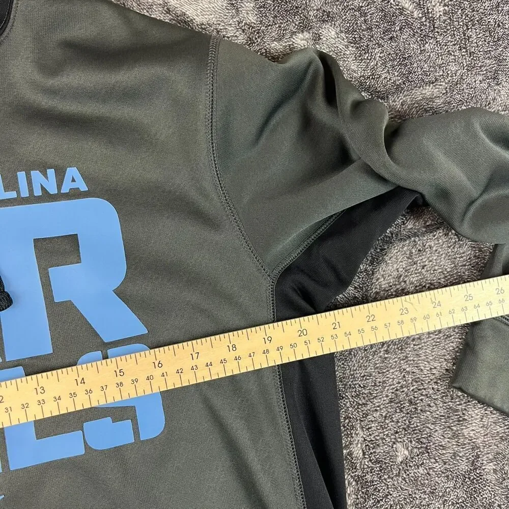 Nike North Carolina Tarheels Therma Fit Hoodie Gray Blue Men's S Big Graphic